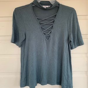 Loose blue top